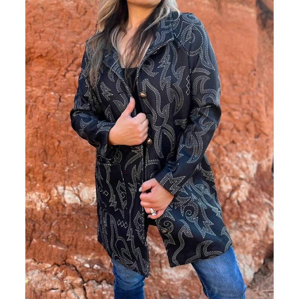 NEW STERLING KREEK midnight rider coat in black